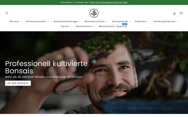 bonsai- shopify e-commerce website development by r17