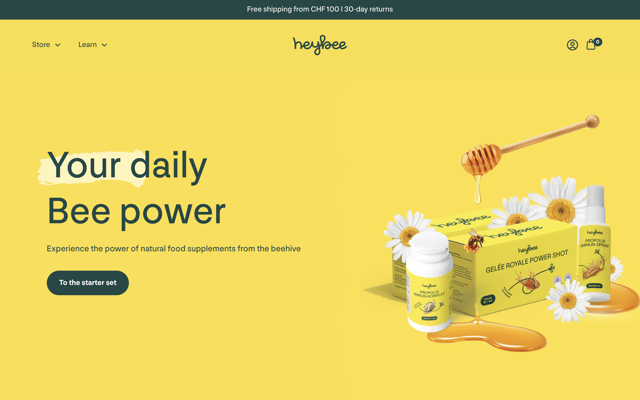 heybee e-commerce website development shopify by r17 ventures
