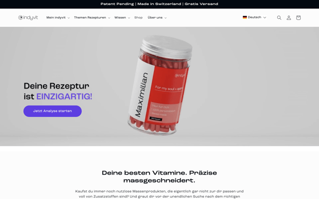 indyvit - shopify e-commerce website development by r17